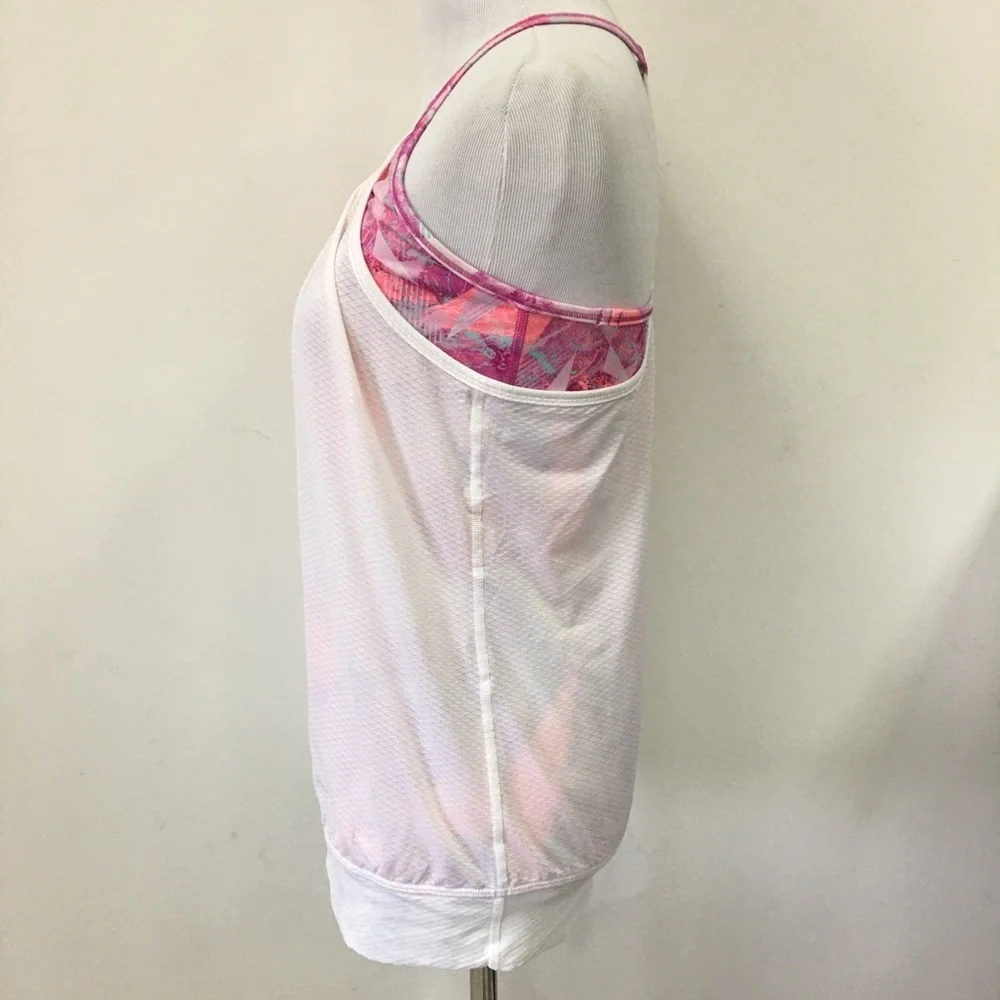 Ivivva by Lululemon White Pink Tank Top Size 14